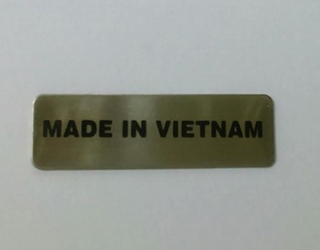 Logo mạc kim loại MADE IN VIETNAM
